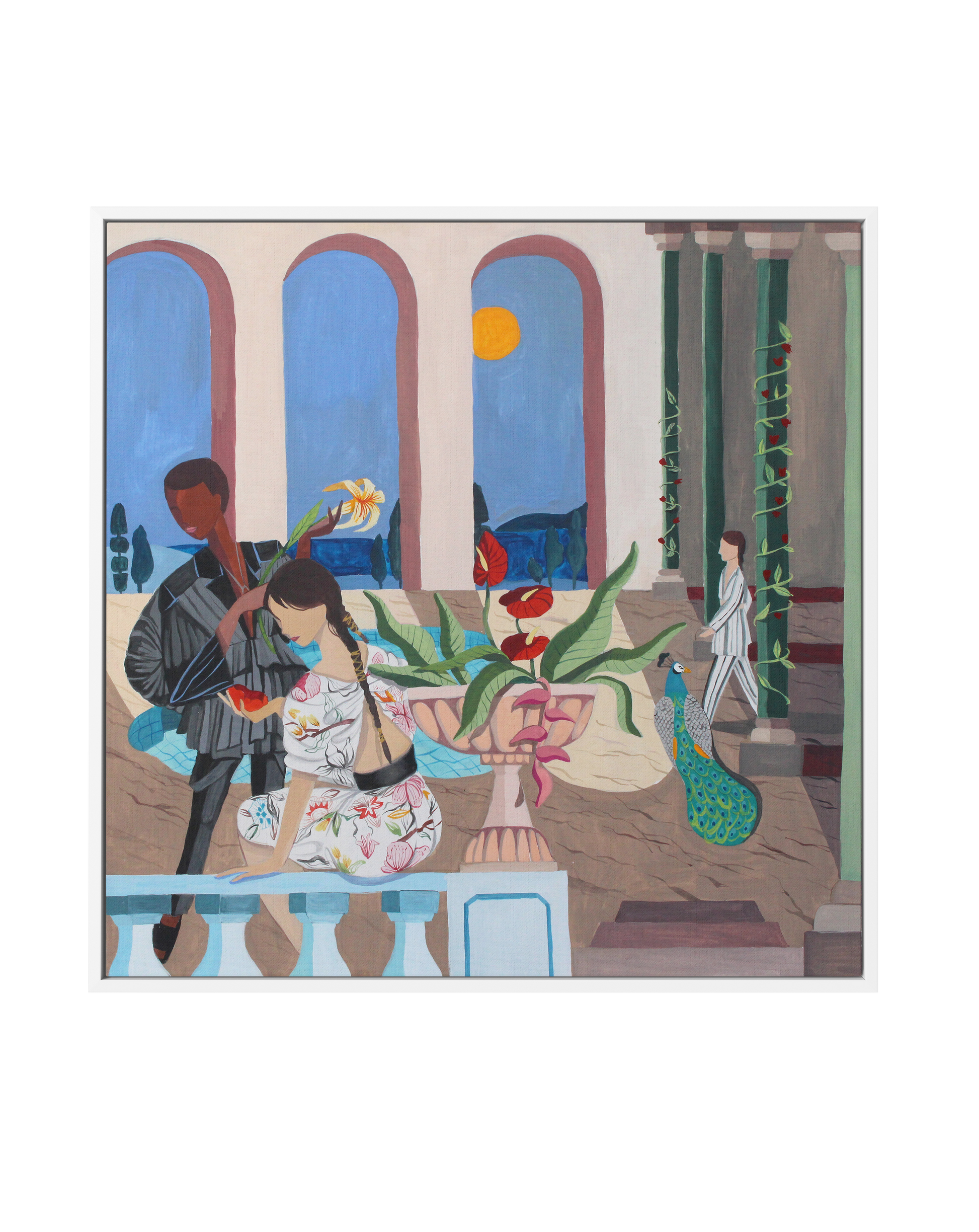 Midnight Rendenvous by Arty Guava | Framed Canvas Art Print from Olive et Oriel where you can shop wallpaper and artworks online