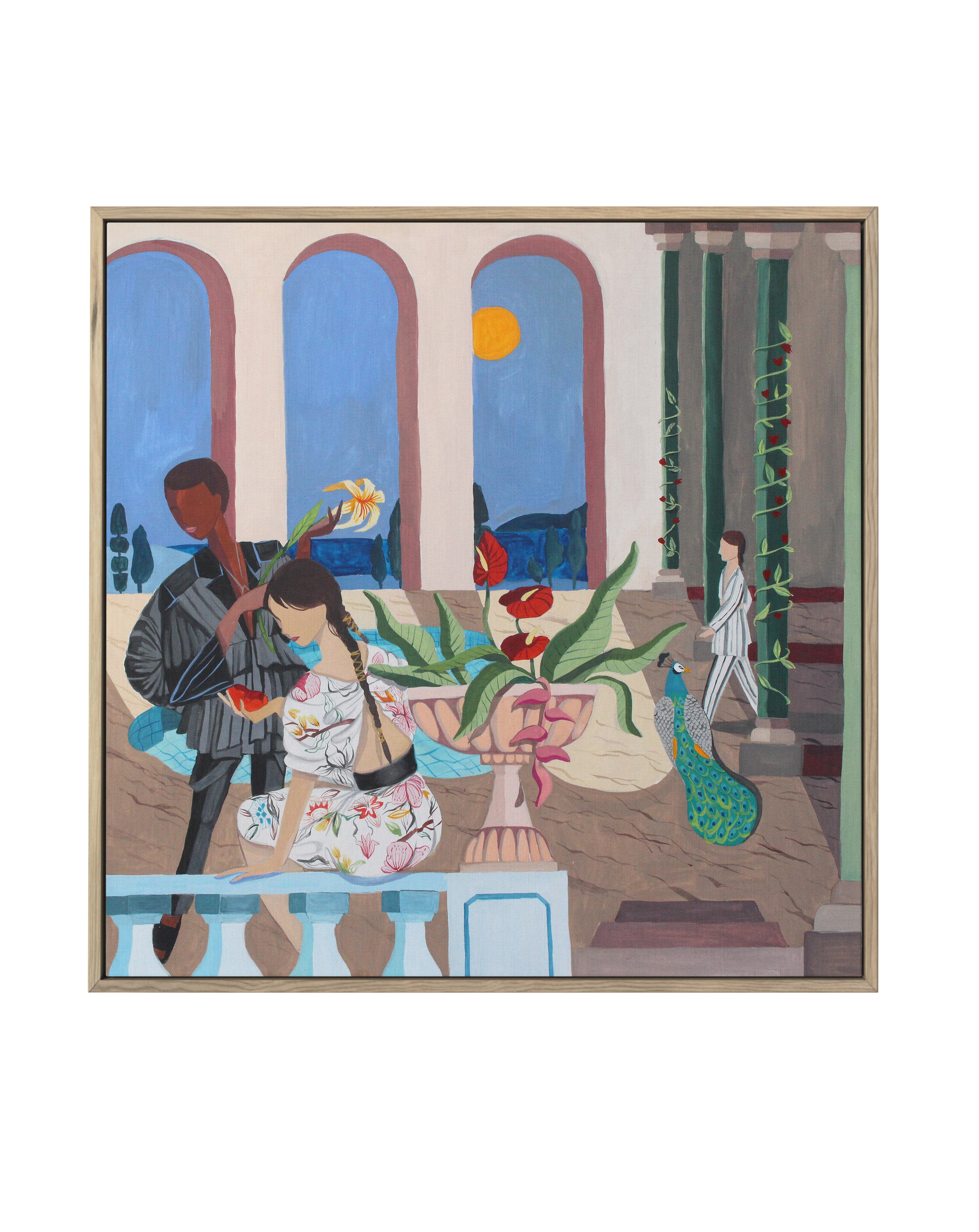 Midnight Rendenvous by Arty Guava | Framed Canvas Art Print from Olive et Oriel where you can shop wallpaper and artworks online