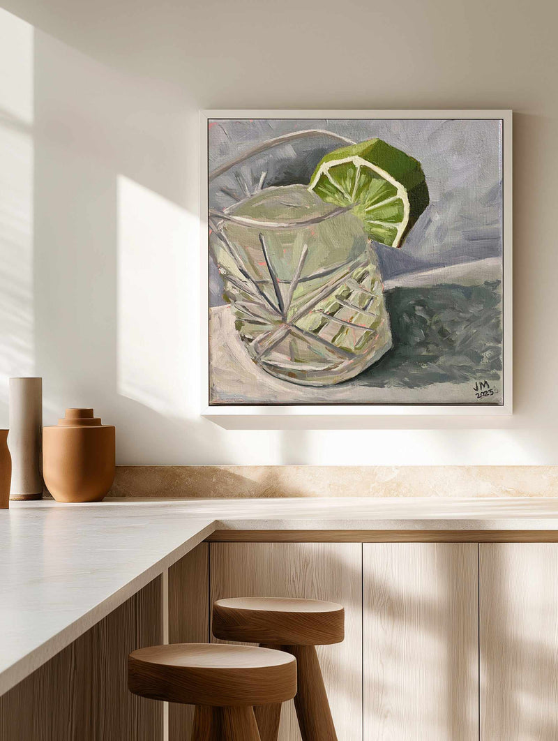 Midweek Margaritas by Jess Martin | Framed Canvas Art Print