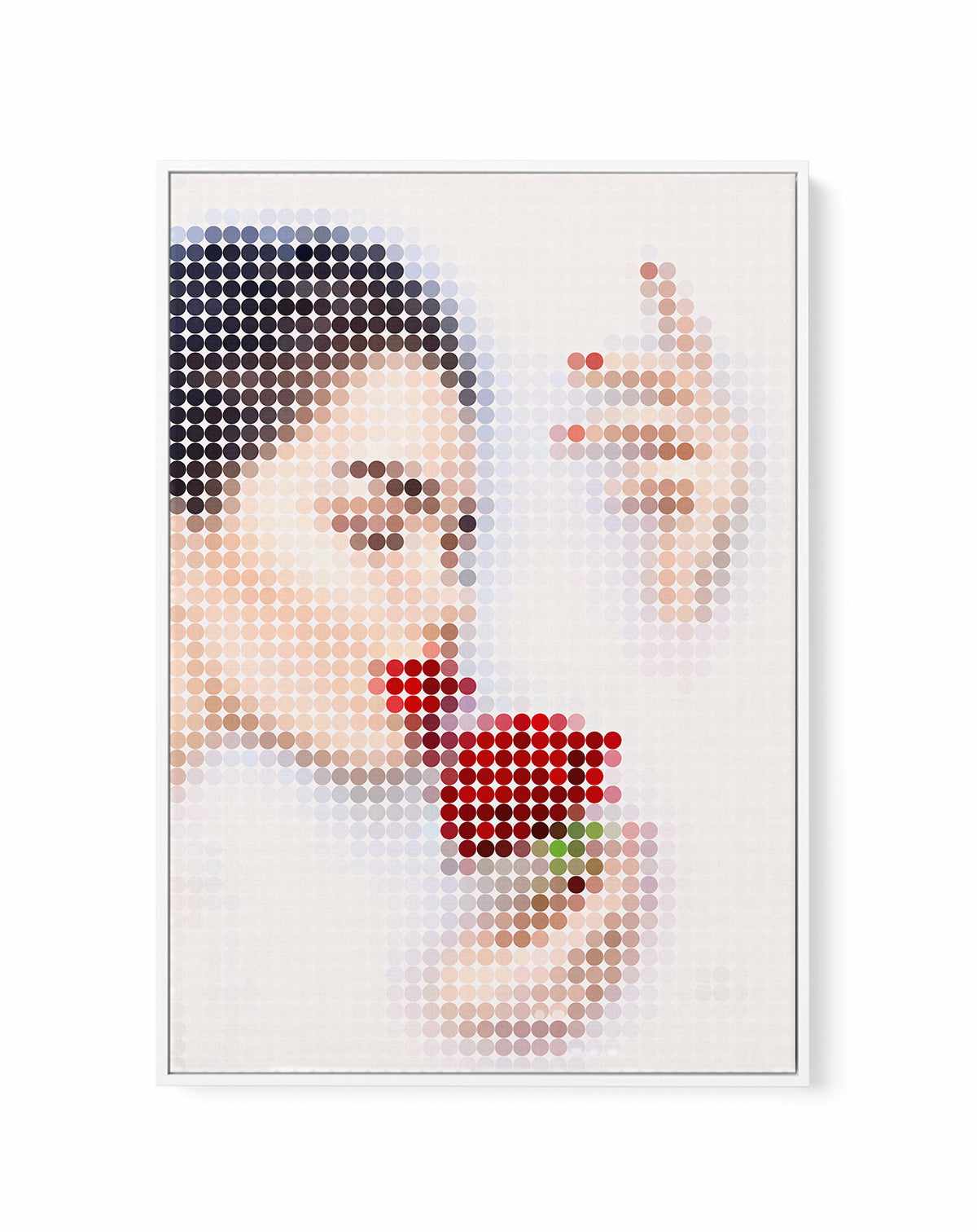 Milk Bath Dots I | Framed Canvas Art Print