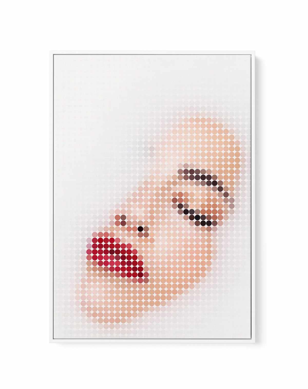 Milk Bath Dots II | Framed Canvas Art Print