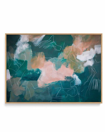 Mineral Tide I | Framed Canvas Art Print from Olive et Oriel where you can shop wallpaper and artworks online