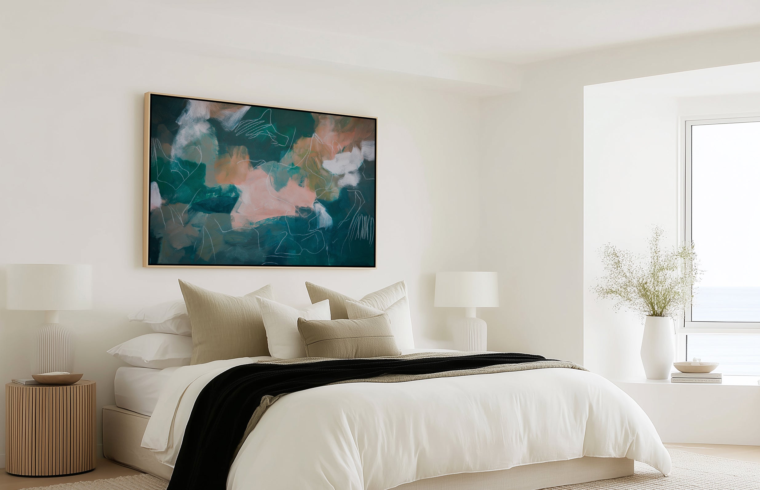 Mineral Tide I | Framed Canvas Art Print