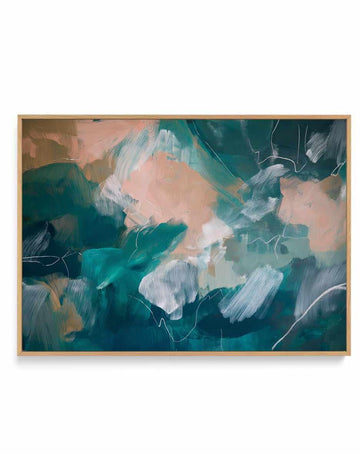 Mineral Tide II | Framed Canvas Art Print from Olive et Oriel where you can shop wallpaper and artworks online