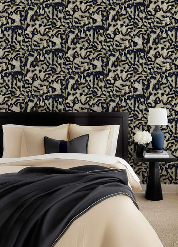 Modern Muse Animal Print Painted Wallpaper from Olive et Oriel where you can shop wallpaper and artworks online
