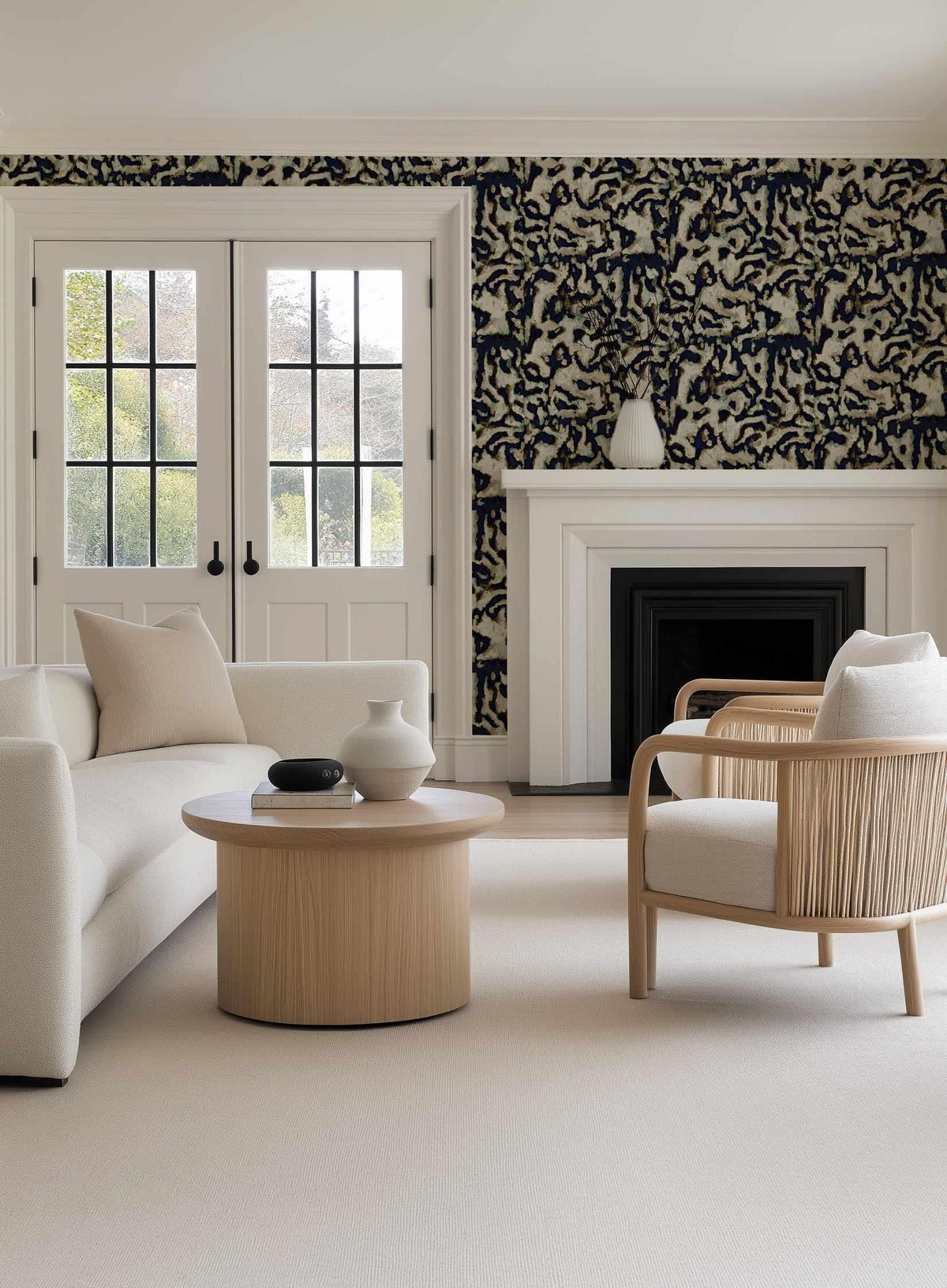 Modern Muse Animal Print Painted Wallpaper from Olive et Oriel where you can shop wallpaper and artworks online