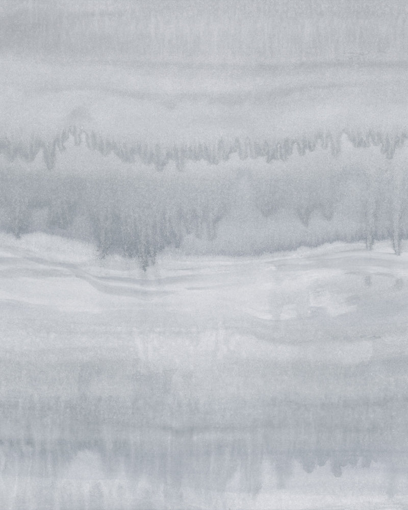 Mineral Fade Panoramic Painted Mural in Grey Wallpaper from Olive et Oriel where you can shop wallpaper and artworks online