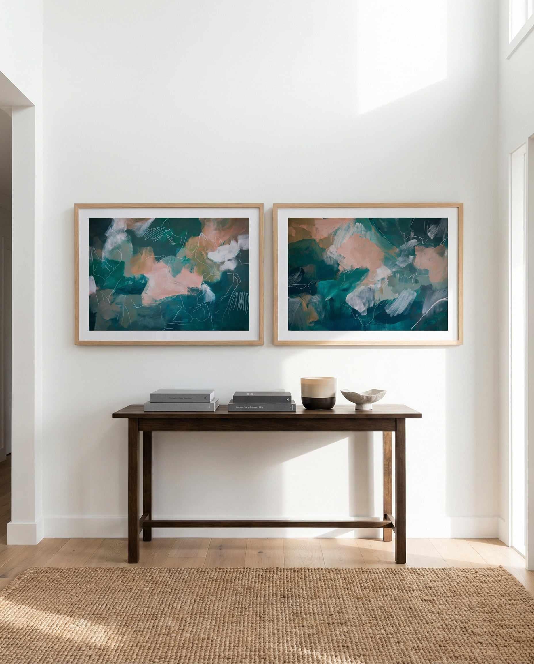 Mineral Tide I & II Art Print Set of 2 | Matching Wall Art from Olive et Oriel where you can shop wallpaper and artworks online