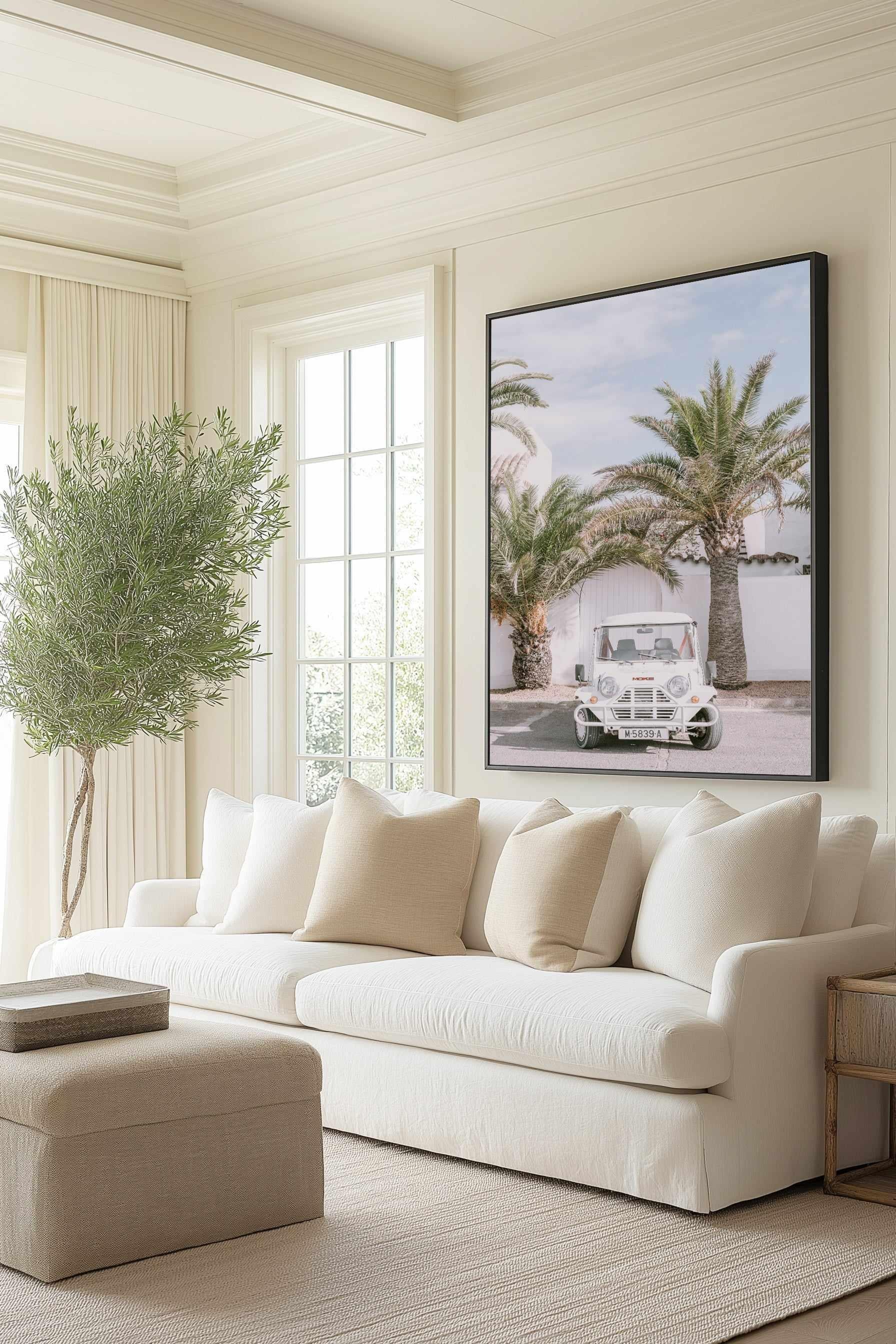 Mini Moke by Teigan Geercke | Framed Canvas Art Print from Olive et Oriel where you can shop wallpaper and artworks online