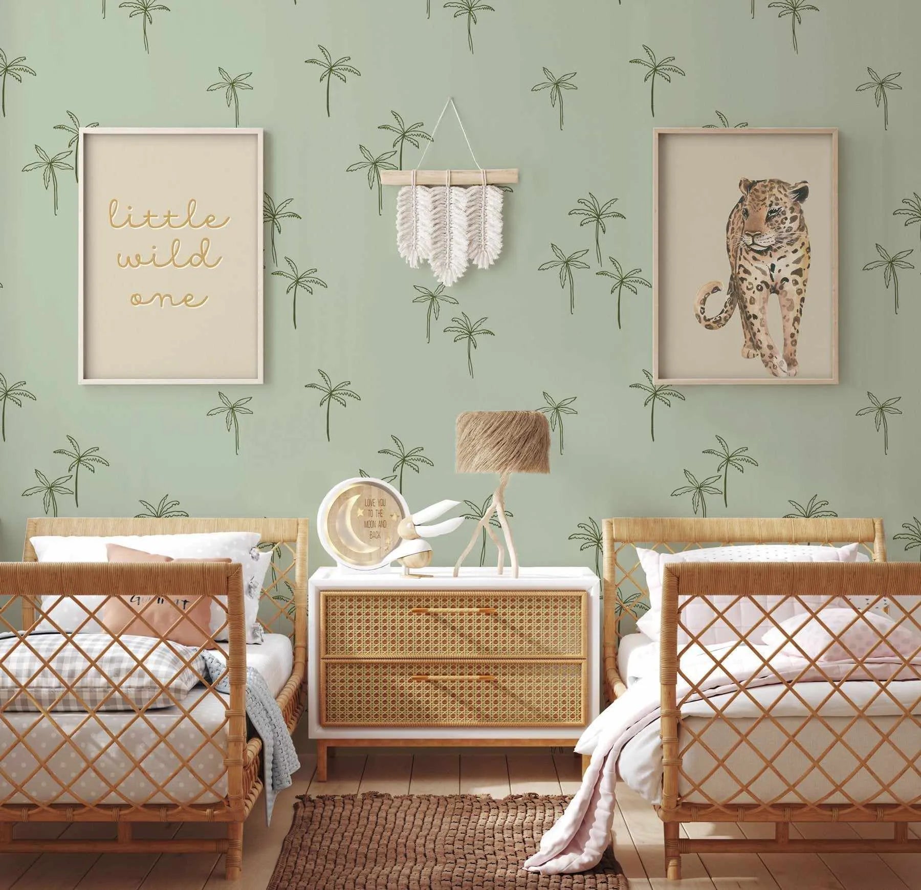 Mini Palm Paradise Olive Wallpaper-Wallpaper-Buy Kids Removable Wallpaper Online Our Custom Made Children√¢‚Ç¨‚Ñ¢s Wallpapers Are A Fun Way To Decorate And Enhance Boys Bedroom Decor And Girls Bedrooms They Are An Amazing Addition To Your Kids Bedroom Walls Our Collection of Kids Wallpaper Is Sure To Transform Your Kids Rooms Interior Style From Pink Wallpaper To Dinosaur Wallpaper Even Marble Wallpapers For Teen Boys Shop Peel And Stick Wallpaper Online Today With Olive et Oriel