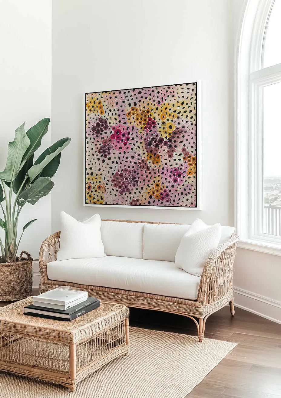 Mirii SQ by Bri Chelman | Framed Canvas Art Print from Olive et Oriel where you can shop wallpaper and artworks online
