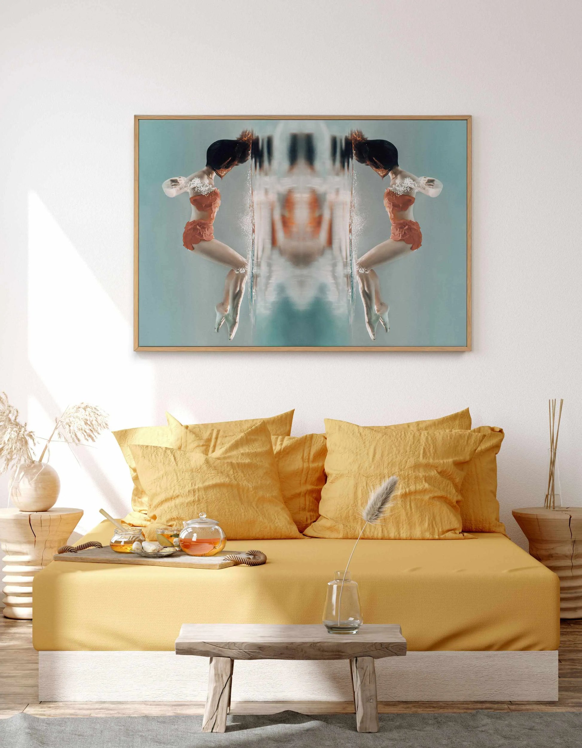 Mirror Dance | Framed Canvas Art Print from Olive et Oriel where you can shop wallpaper and artworks online