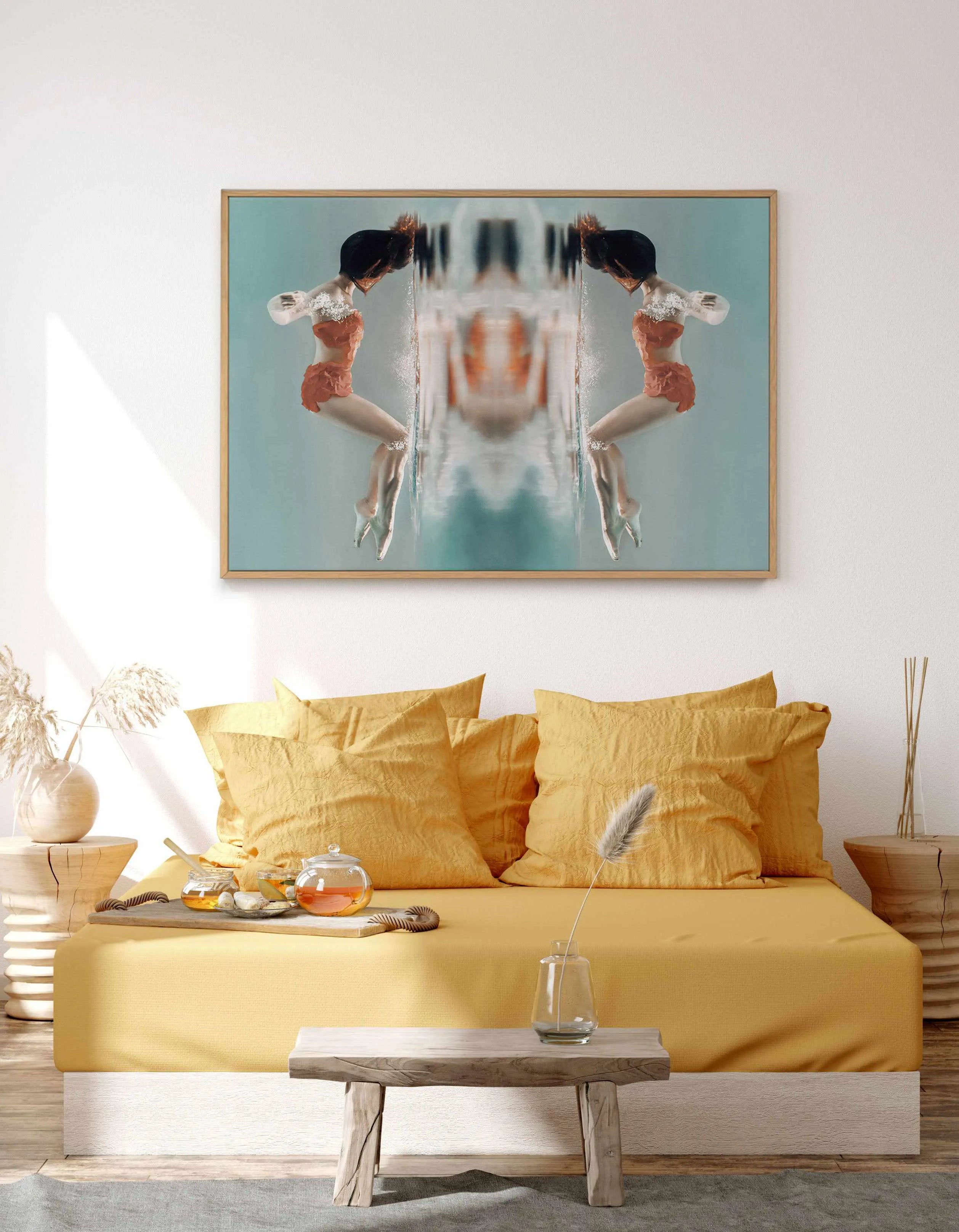 Mirror Dance | Framed Canvas Art Print from Olive et Oriel where you can shop wallpaper and artworks online