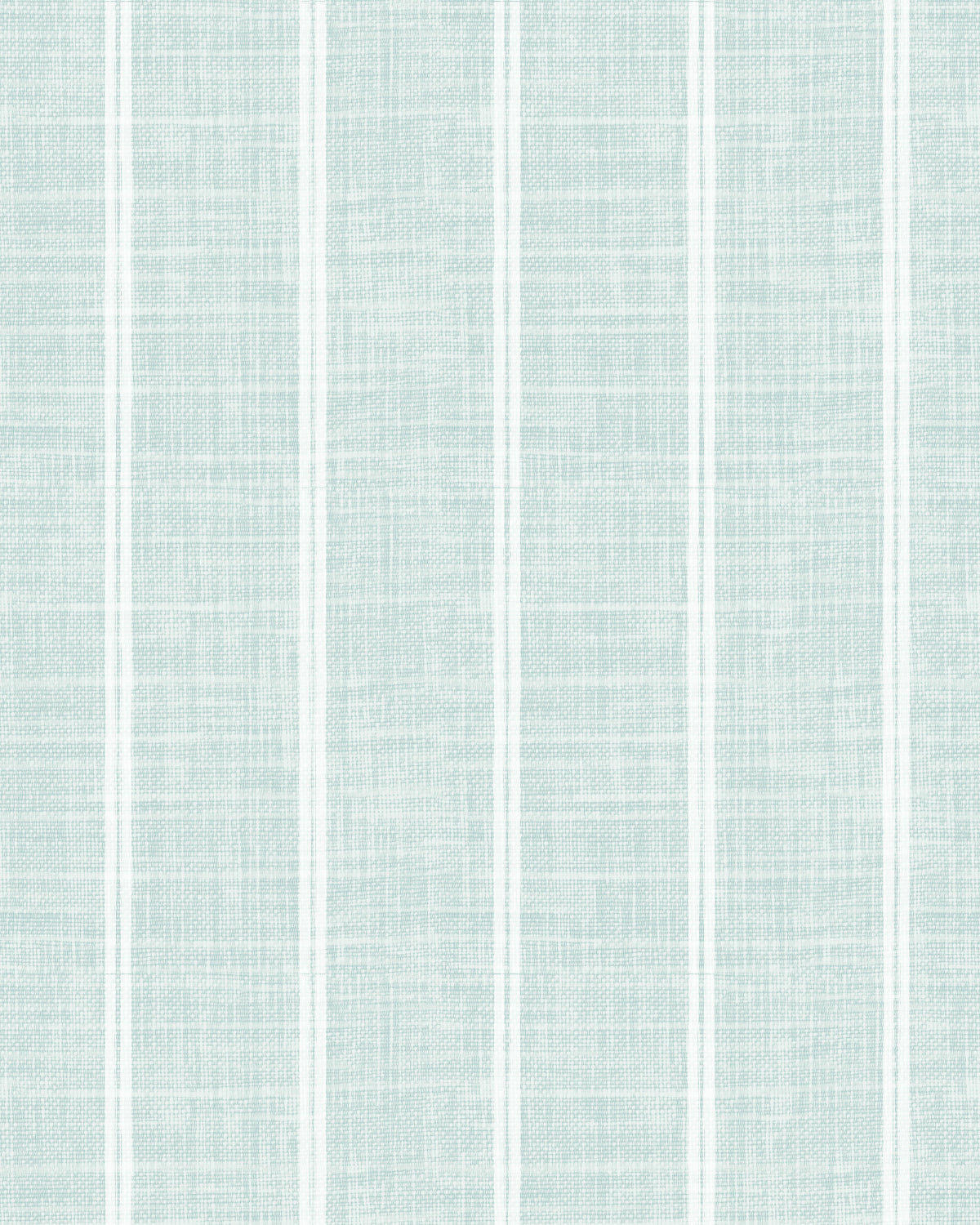 Linen Double Stripe in Mist Blue | Linen Texture Wallpaper