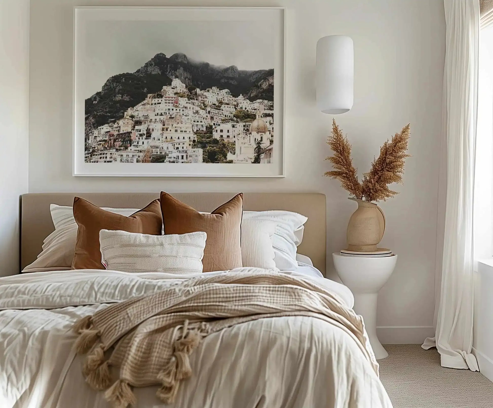 Mist Over Positano Art Print from Olive et Oriel where you can shop wallpaper and artworks online