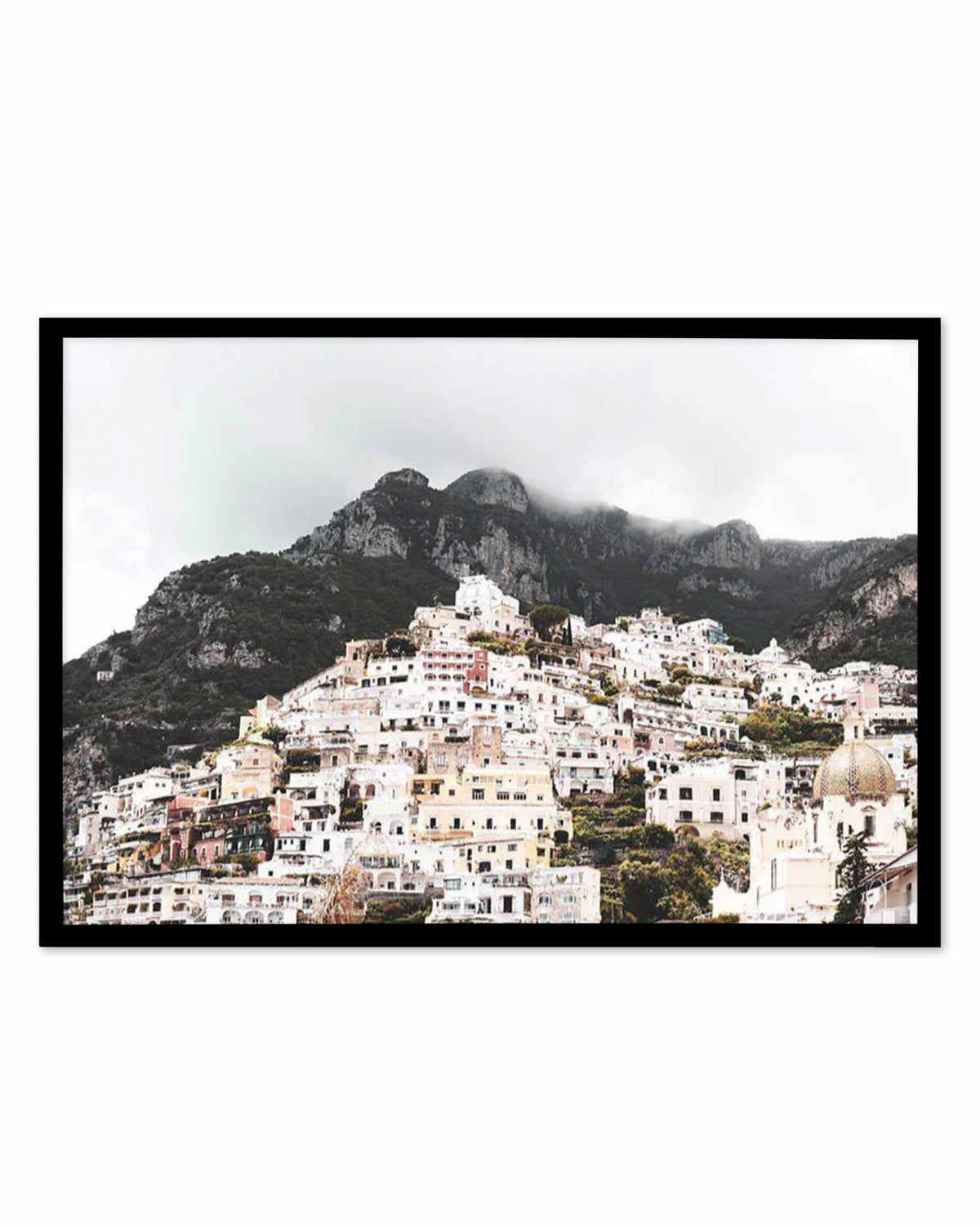 Mist Over Positano Art Print