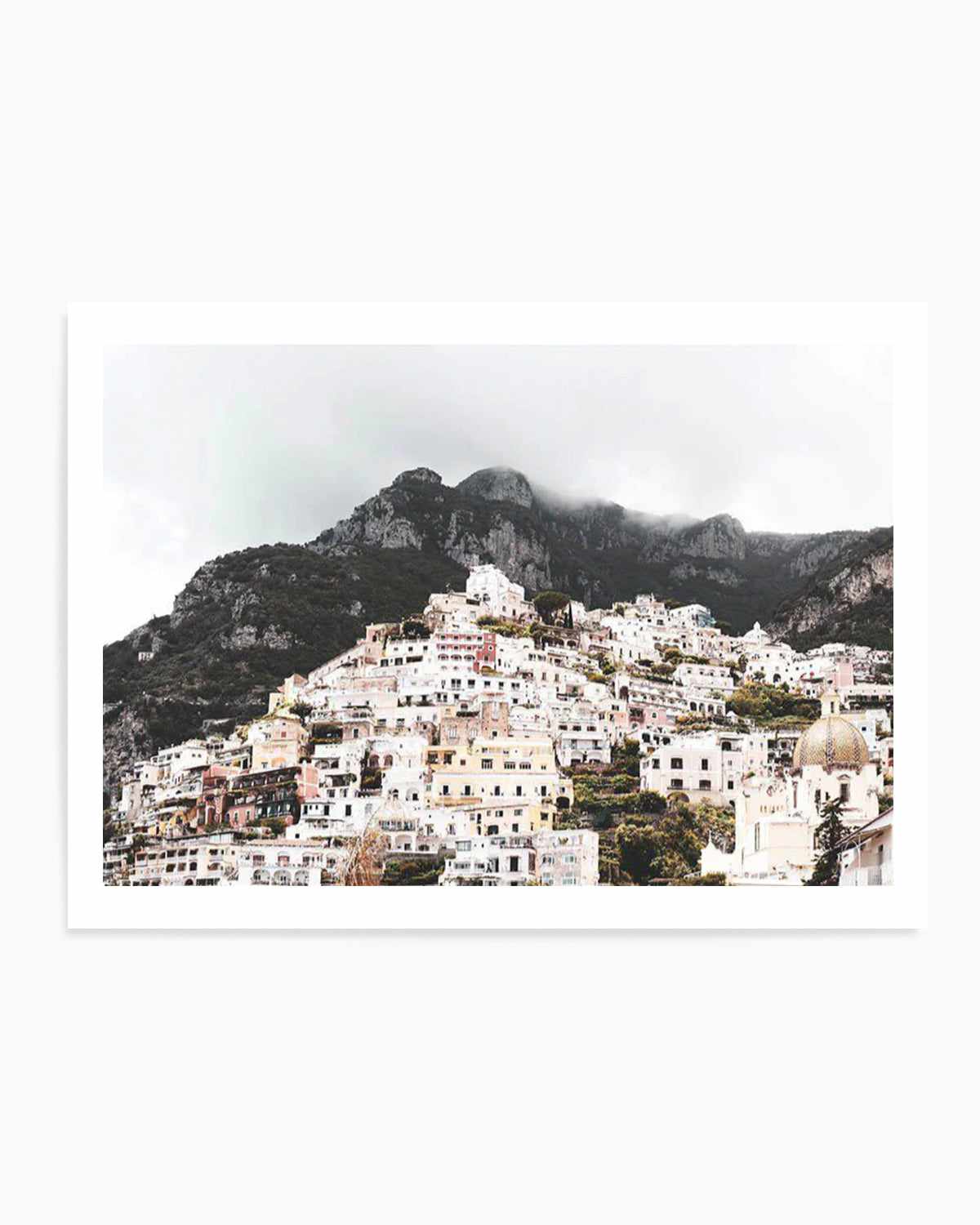 Mist Over Positano Art Print