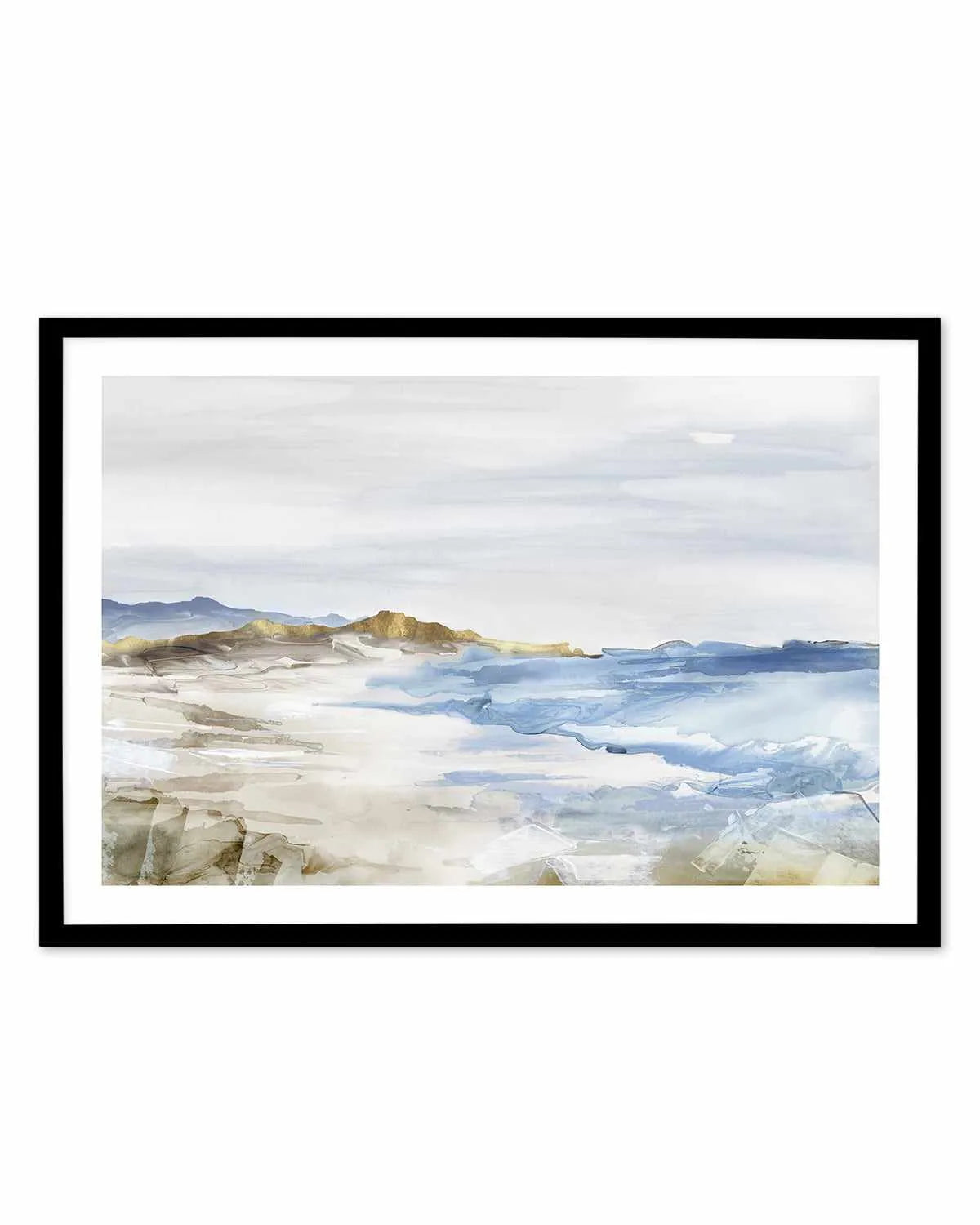 Misty Blue Beach Art Print from Olive et Oriel where you can shop wallpaper and artworks online