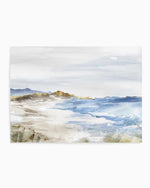 Misty Blue Beach Art Print