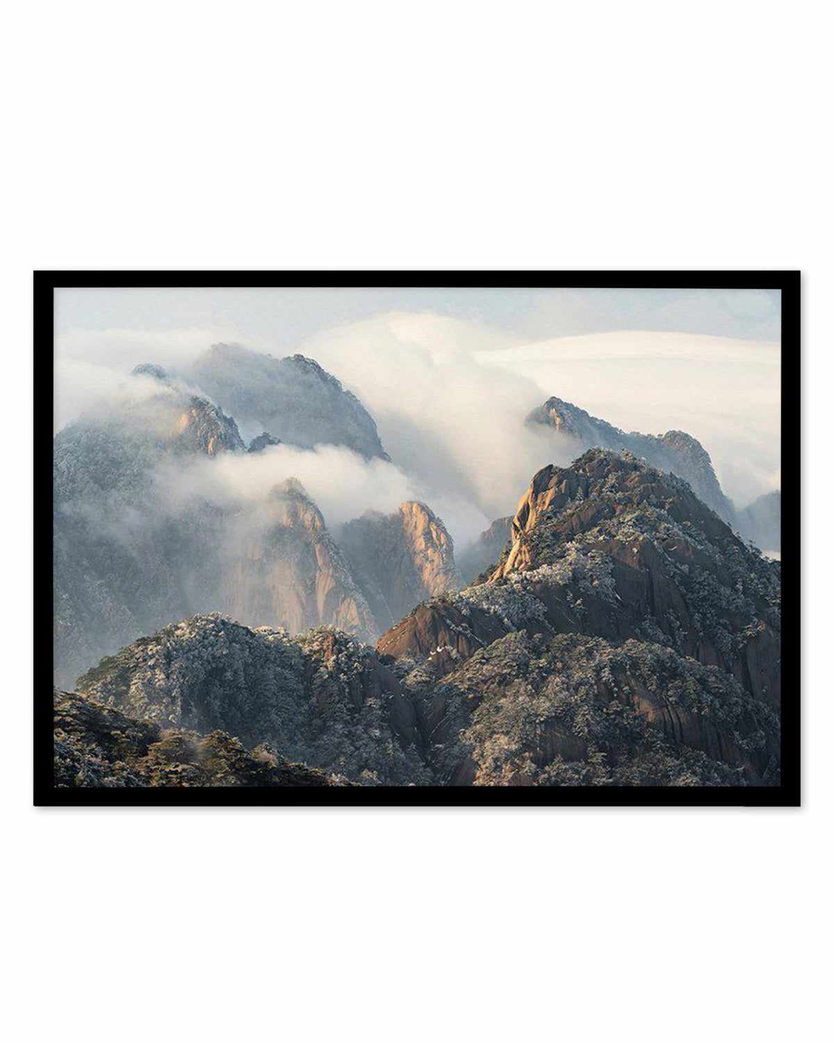 Misty Huangshan Mountain, China Art Print