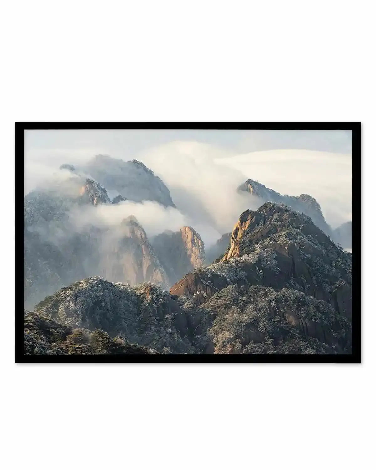 Misty Huangshan Mountain, China Art Print from Olive et Oriel where you can shop wallpaper and artworks online