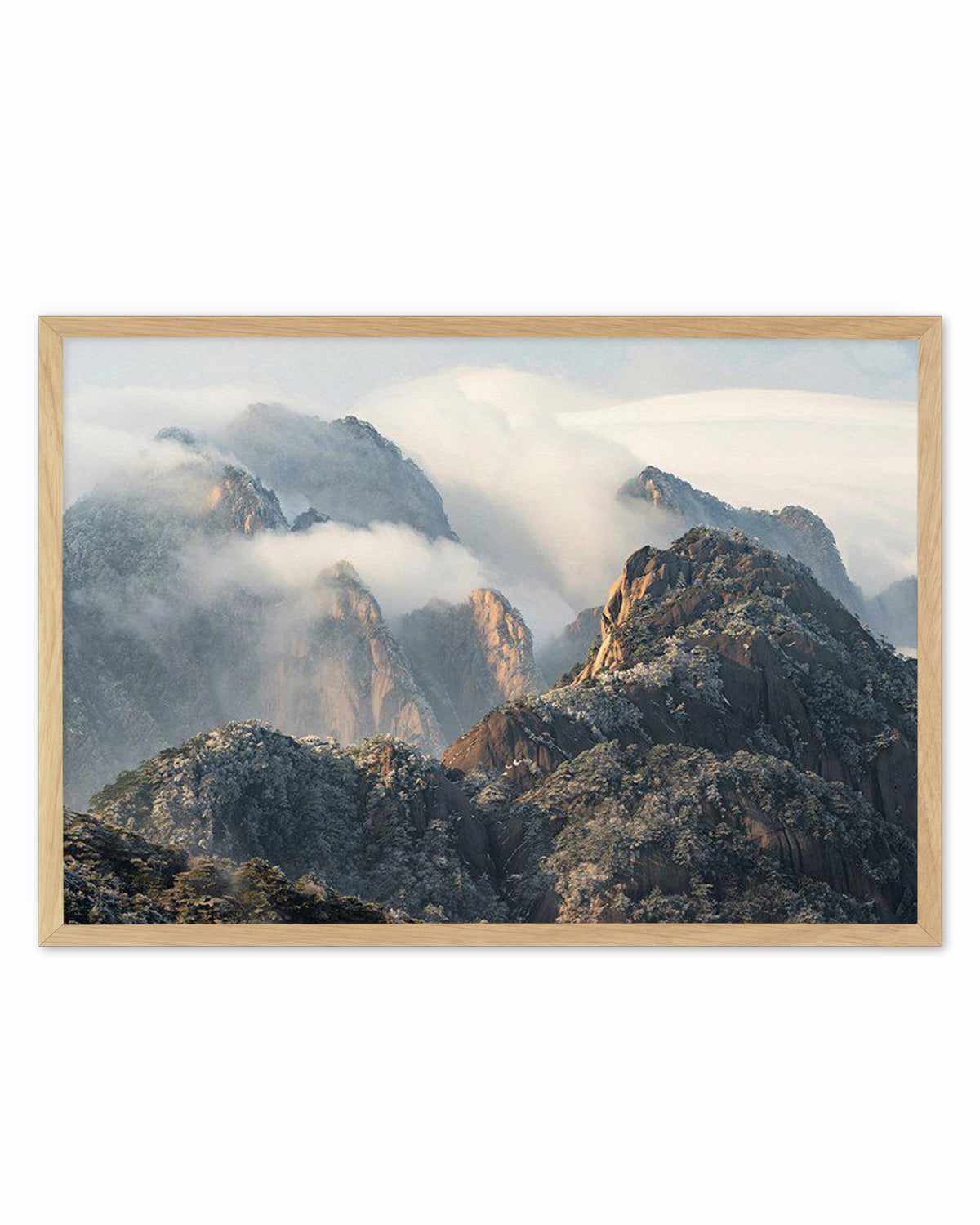 Misty Huangshan Mountain, China Art Print