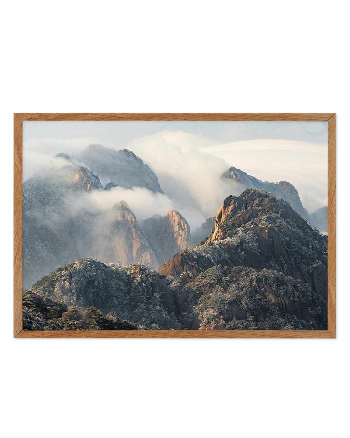 Misty Huangshan Mountain, China Art Print