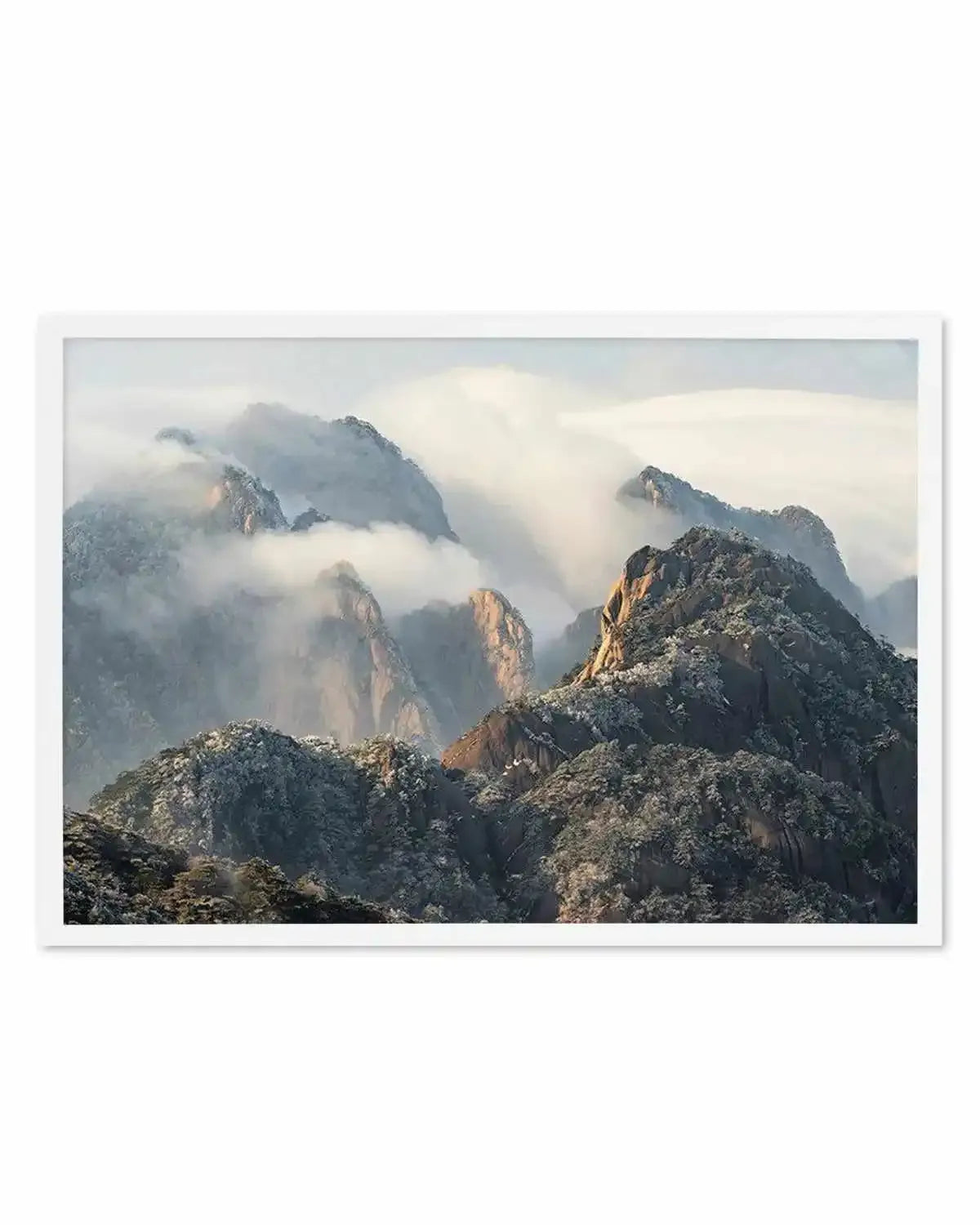Misty Huangshan Mountain, China Art Print from Olive et Oriel where you can shop wallpaper and artworks online