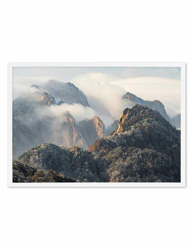 Misty Huangshan Mountain, China Art Print