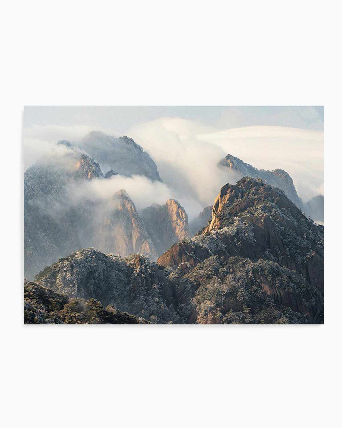 Misty Huangshan Mountain, China Art Print