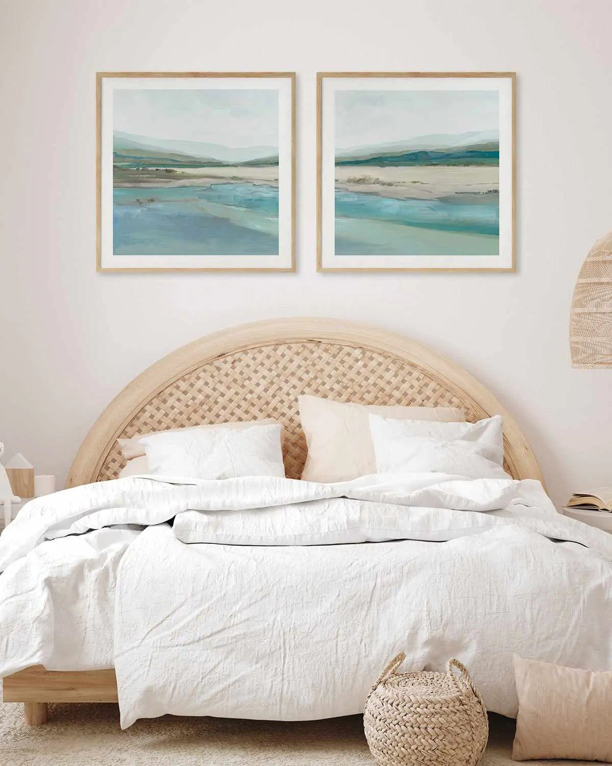 Misty Mornings Right SQ Art Print from Olive et Oriel where you can shop wallpaper and artworks online