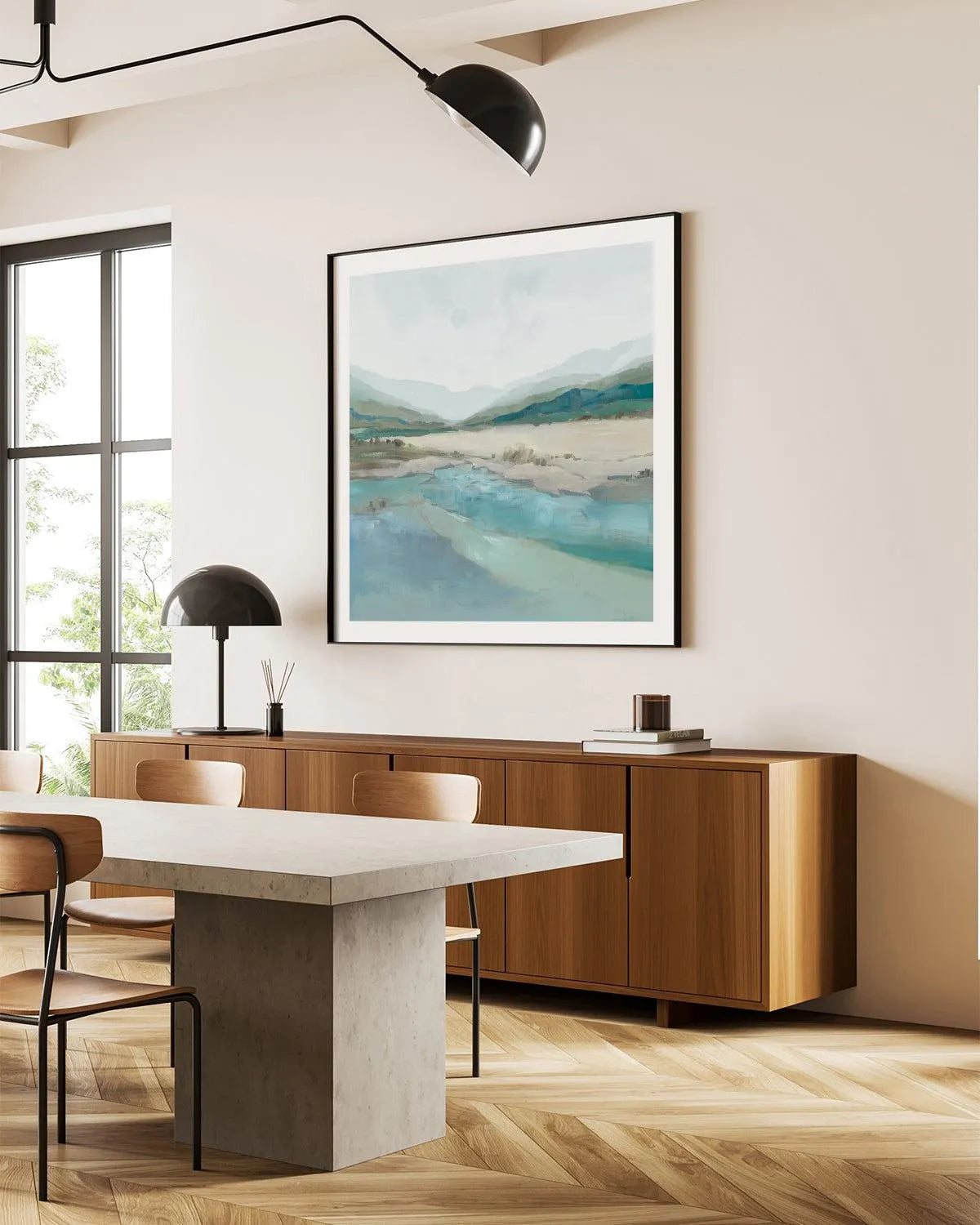 Misty Mornings Art Print from Olive et Oriel where you can shop wallpaper and artworks online