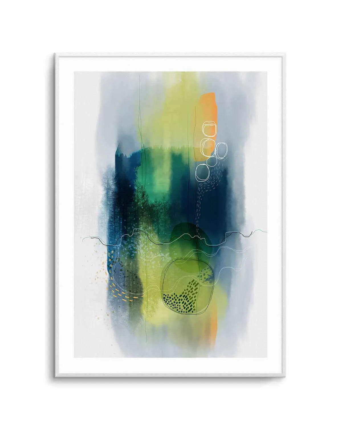 Misty Mountain Lake by Ishita Banerjee Art Print from Olive et Oriel where you can shop wallpaper and artworks online