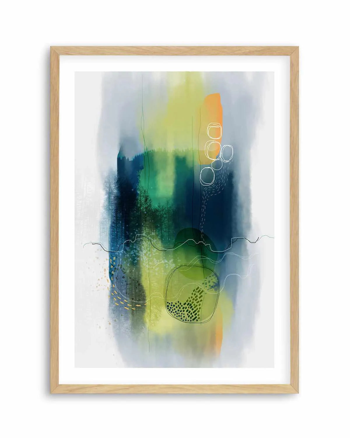Misty Mountain Lake by Ishita Banerjee Art Print from Olive et Oriel where you can shop wallpaper and artworks online