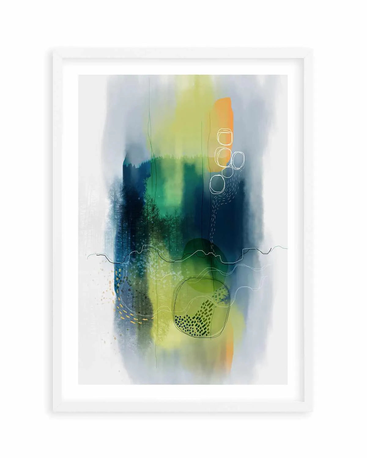 Misty Mountain Lake by Ishita Banerjee Art Print from Olive et Oriel where you can shop wallpaper and artworks online