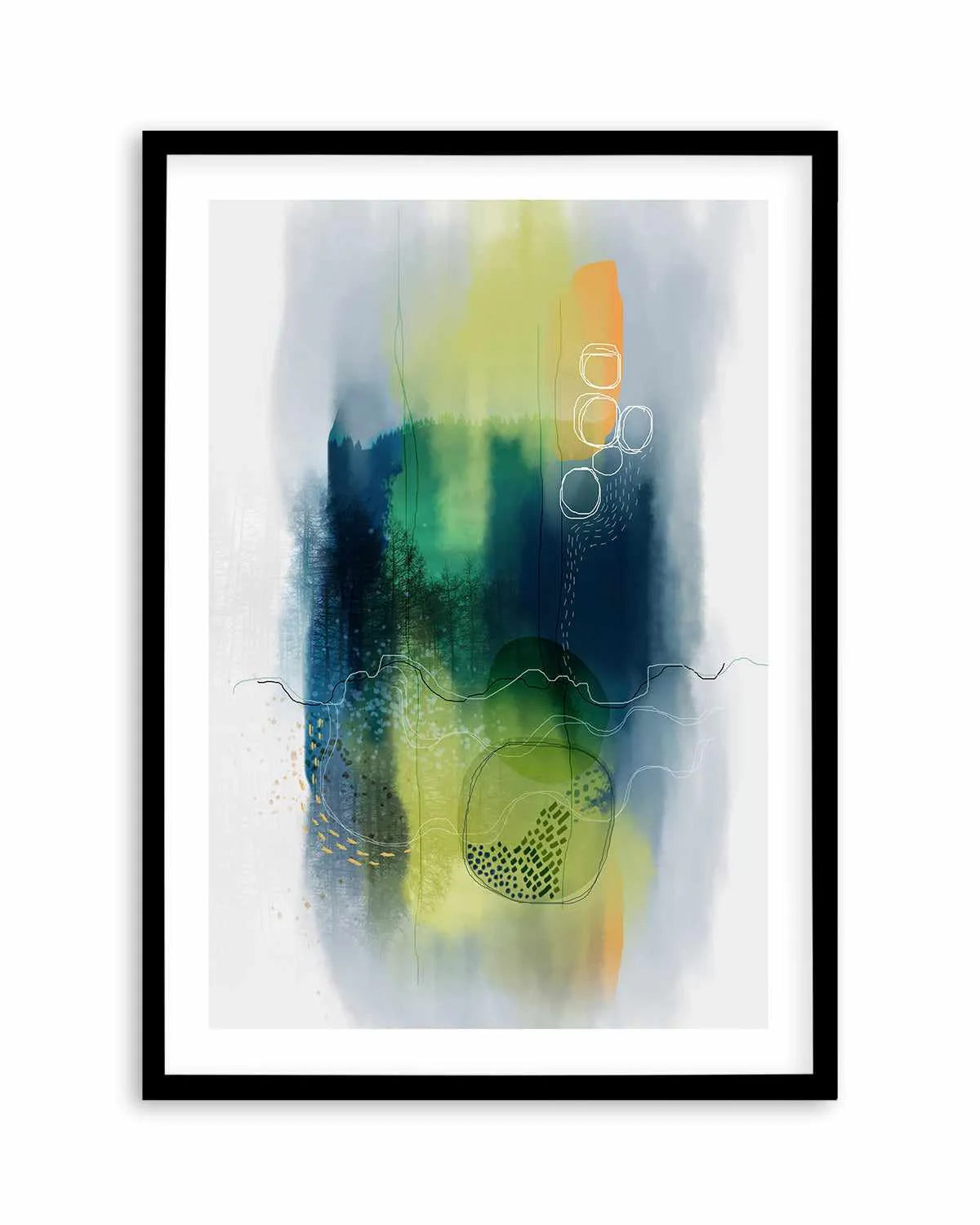 Misty Mountain Lake by Ishita Banerjee Art Print from Olive et Oriel where you can shop wallpaper and artworks online