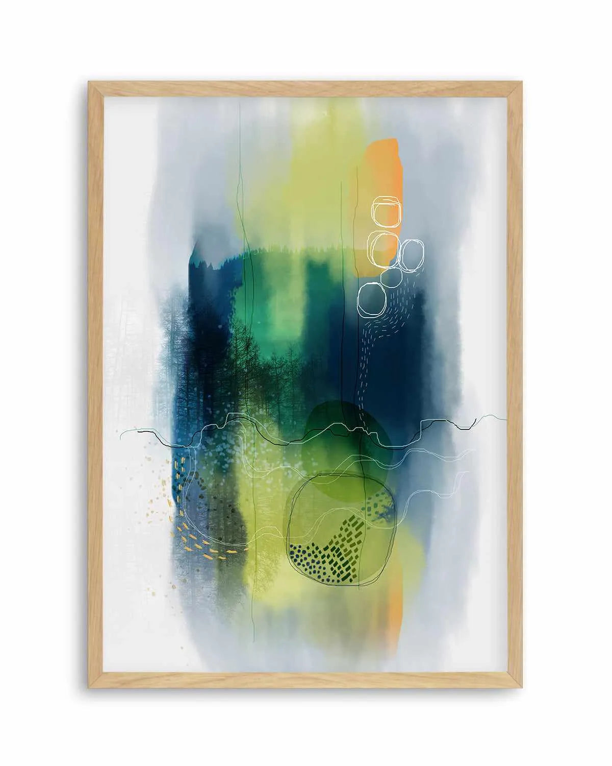 Misty Mountain Lake by Ishita Banerjee Art Print from Olive et Oriel where you can shop wallpaper and artworks online