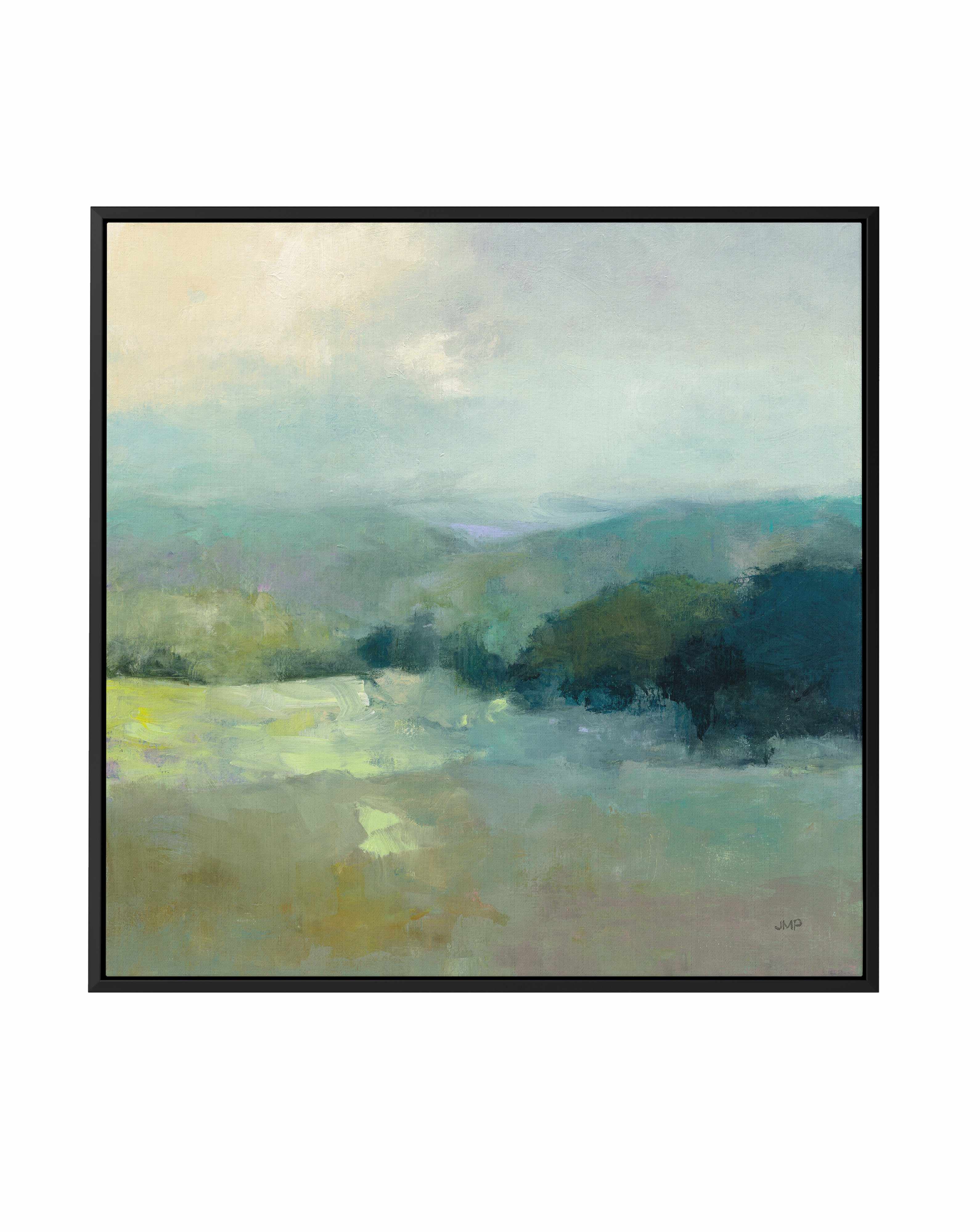 Misty Valley | Framed Canvas Art Print