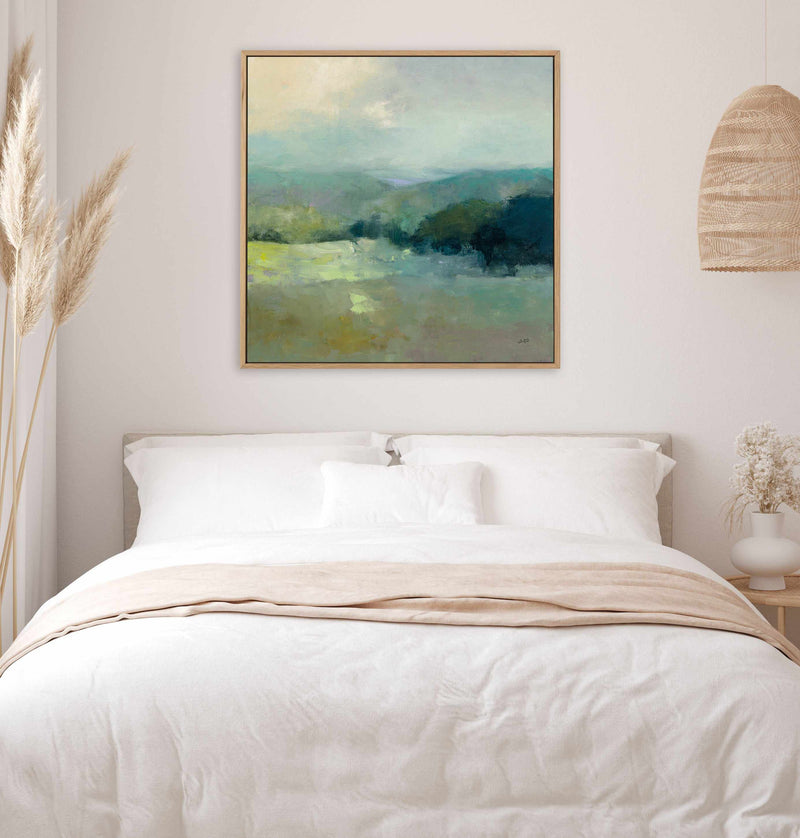 Misty Valley | Framed Canvas Art Print from Olive et Oriel where you can shop wallpaper and artworks online