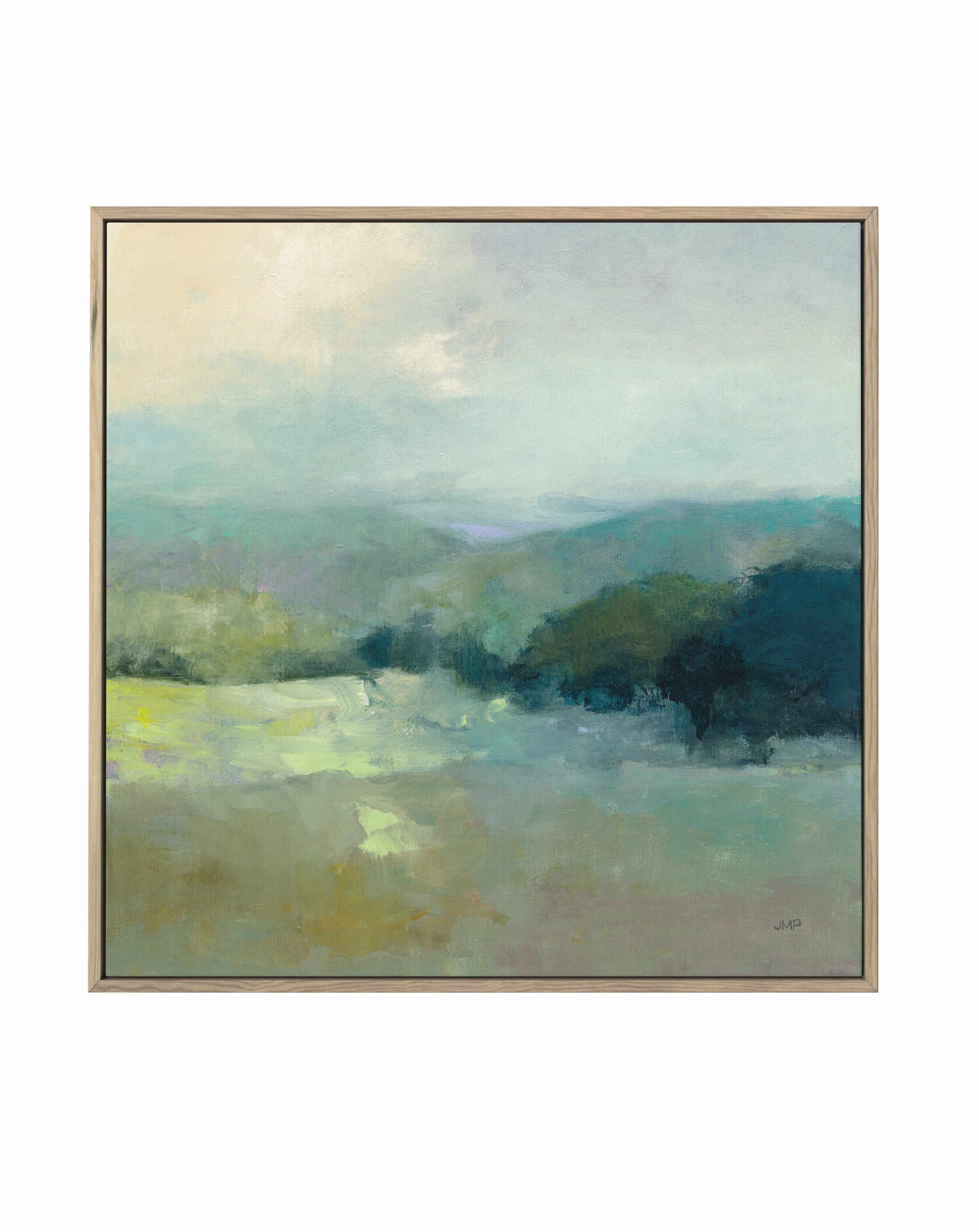 Misty Valley | Framed Canvas Art Print