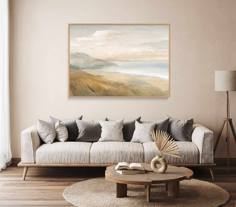 Misty on the Headlands | Framed Canvas Art Print