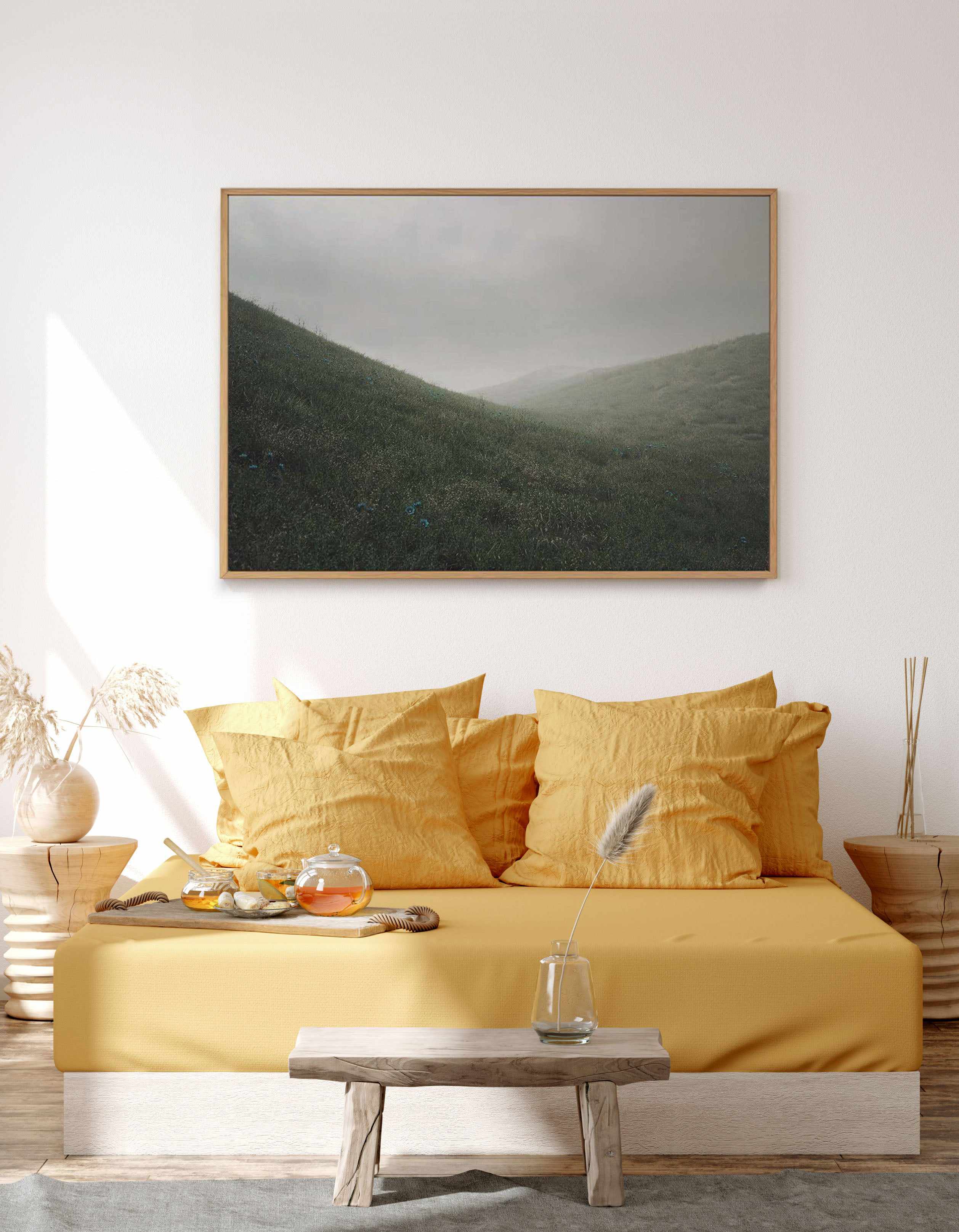 Misty Hills by Guachinarte | Framed Canvas Art Print