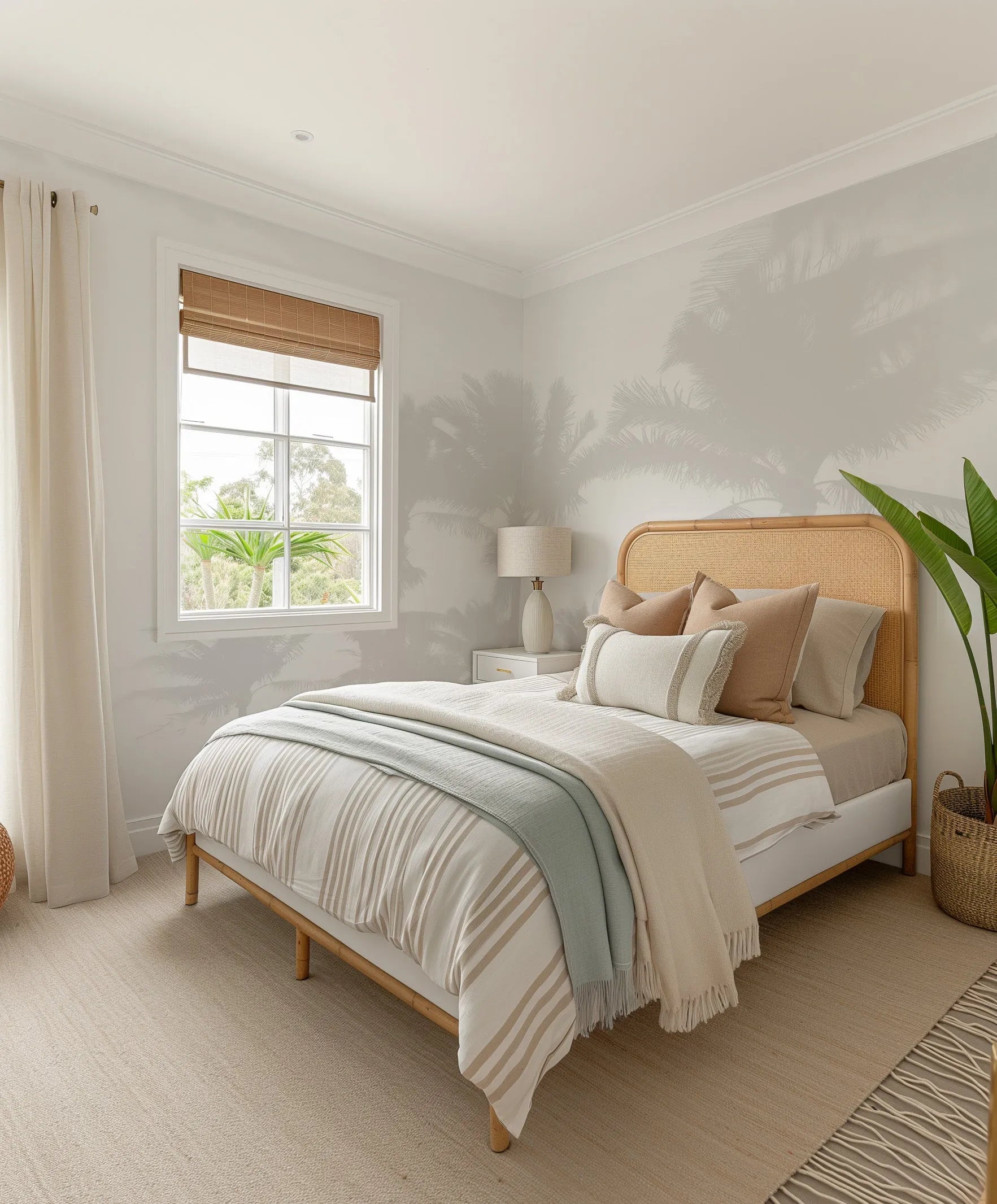 Misty Palms Wallpaper Mural from Olive et Oriel where you can shop wallpaper and artworks online
