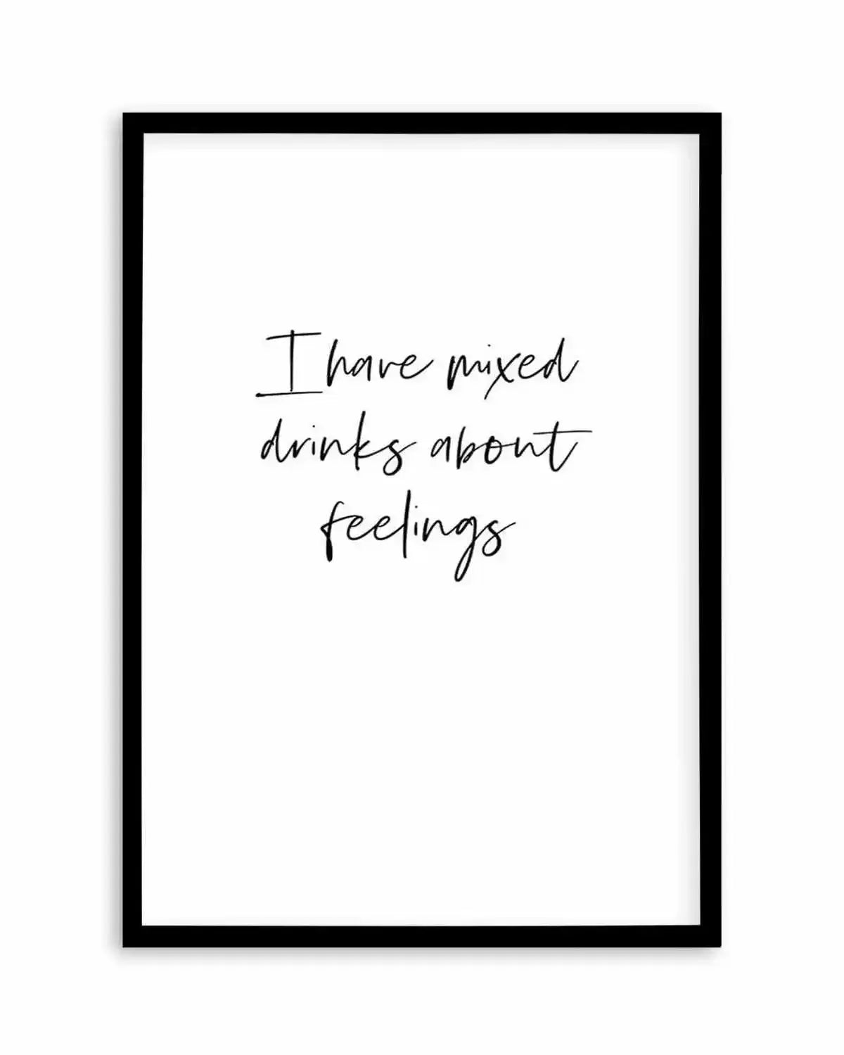 Mixed Drinks About Feelings Art Print from Olive et Oriel where you can shop wallpaper and artworks online