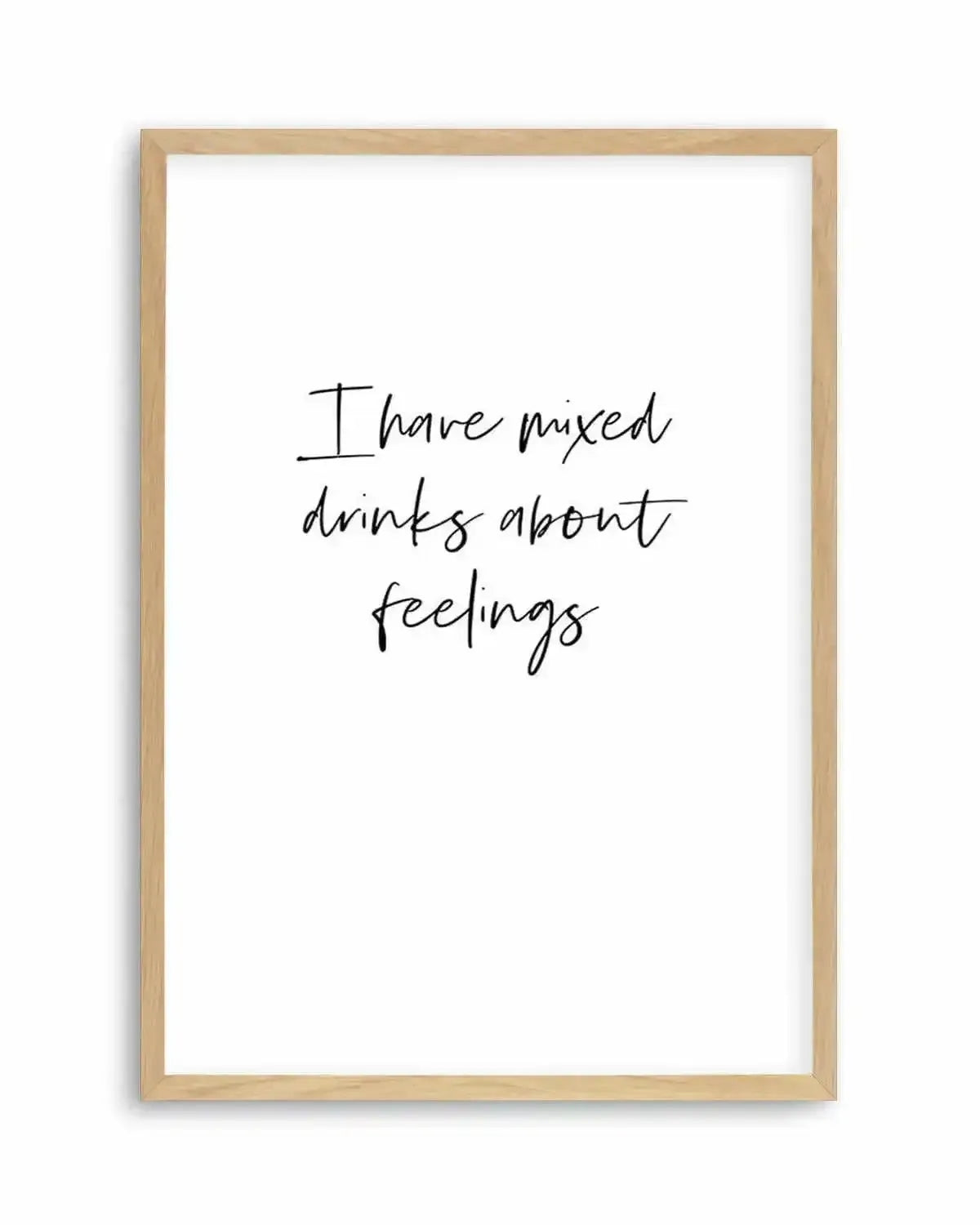 Mixed Drinks About Feelings Art Print from Olive et Oriel where you can shop wallpaper and artworks online