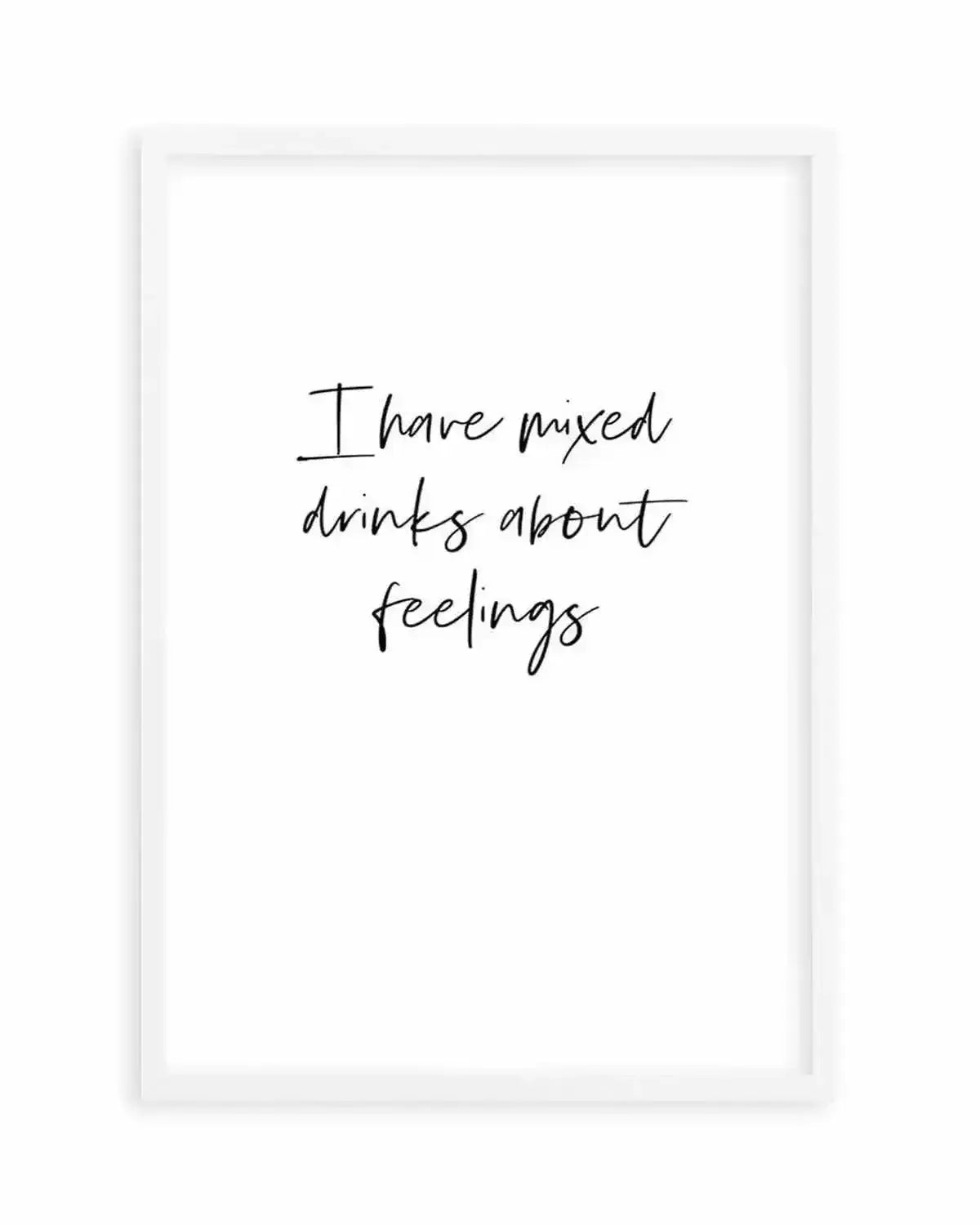 Mixed Drinks About Feelings Art Print from Olive et Oriel where you can shop wallpaper and artworks online