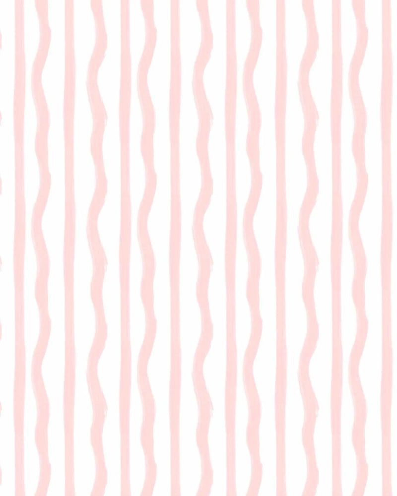 Mixed Stripe Wallpaper in Blush from Olive et Oriel where you can shop wallpaper and artworks online
