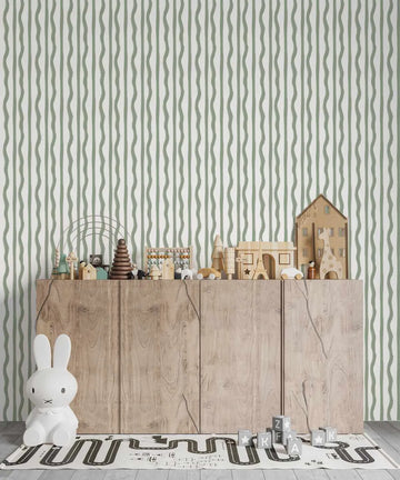 Mixed Stripe Wallpaper in Sage-Wallpaper-Buy Kids Removable Wallpaper Online Our Custom Made Children‚àö¬¢‚Äö√á¬®‚Äö√ë¬¢s Wallpapers Are A Fun Way To Decorate And Enhance Boys Bedroom Decor And Girls Bedrooms They Are An Amazing Addition To Your Kids Bedroom Walls Our Collection of Kids Wallpaper Is Sure To Transform Your Kids Rooms Interior Style From Pink Wallpaper To Dinosaur Wallpaper Even Marble Wallpapers For Teen Boys Shop Peel And Stick Wallpaper Online Today With Olive et Oriel
