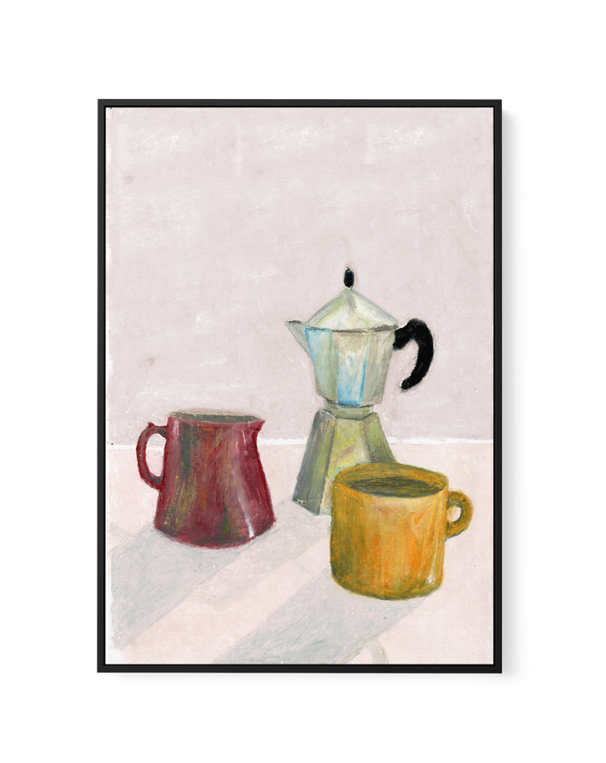 Mocha Pot by Laura Page | Framed Canvas Art Print