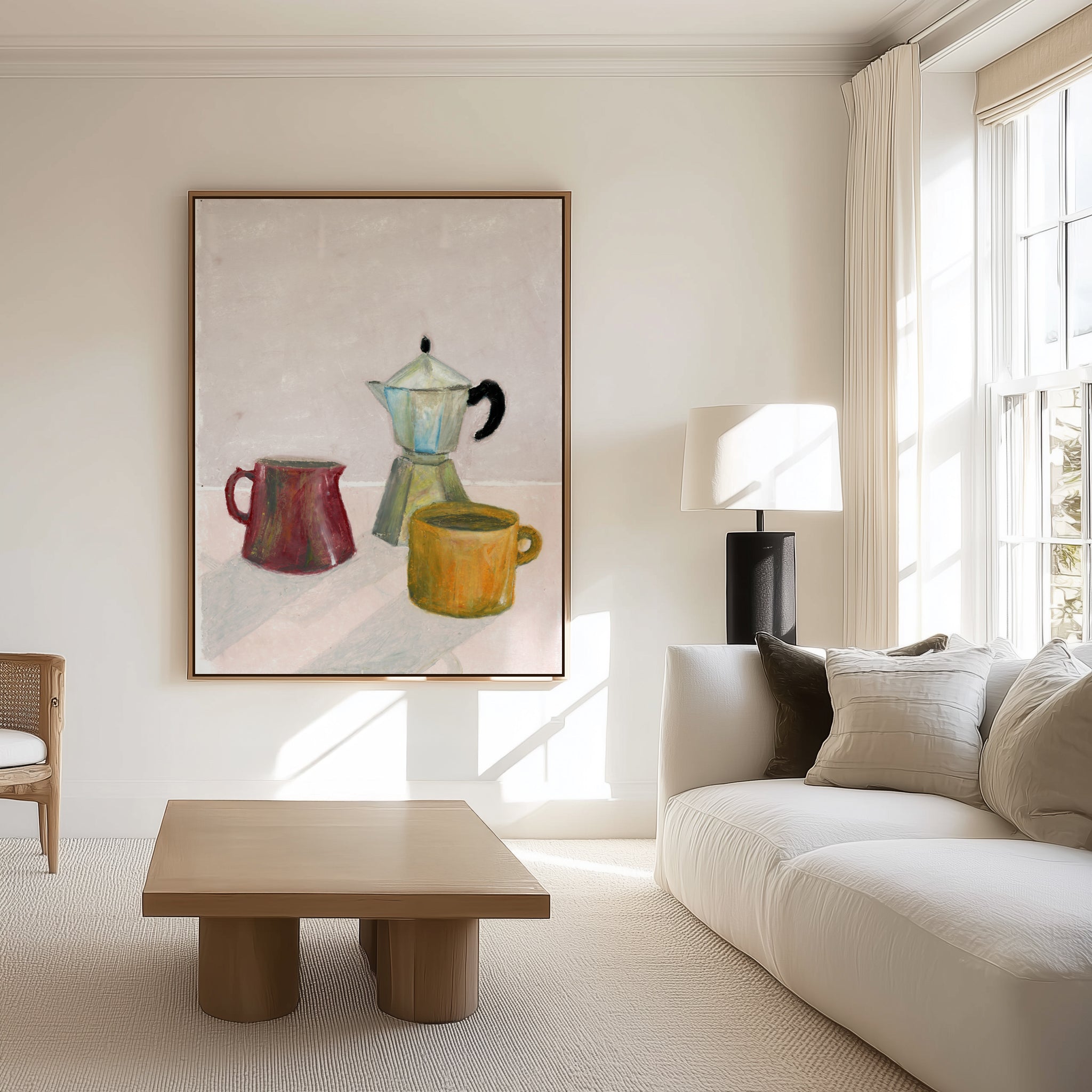 Mocha Pot by Laura Page | Framed Canvas Art Print